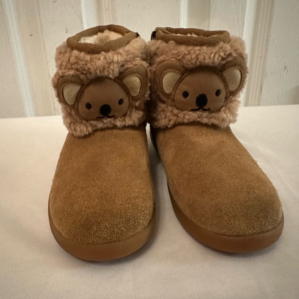 UGG Tan Bear Face Kids Boots